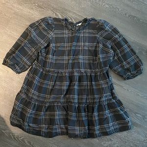 Plaid smock dress